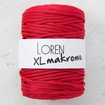 Loren R048 33714 XL Makrome Kırmızı El Örgü İpi