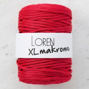 Loren R048 33714 XL Makrome Kırmızı El Örgü İpi