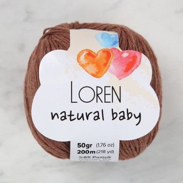 Loren R072 Natural Baby Tarçın El Örgü İpi