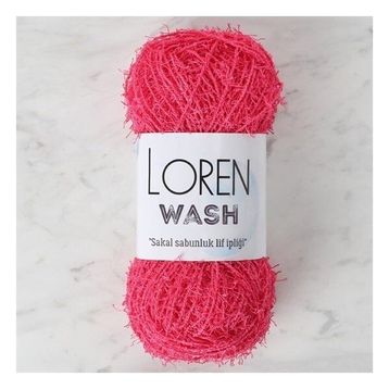 Loren R100 34024 Wash Fuşya El Örgü İpi