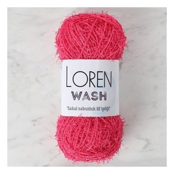 Loren R100 34024 Wash Fuşya El Örgü İpi