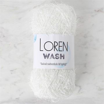 Loren R150 34040 Wash Beyaz El Örgü İpi