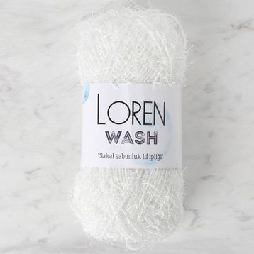 Loren R150 34040 Wash Beyaz El Örgü İpi