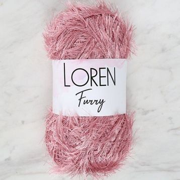 Loren RF028 Furry Gül Kurusu El Örgü İpi