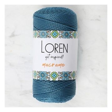 Loren RM0238 34356 Macrame Petrol Mavisi El Örgü İpi