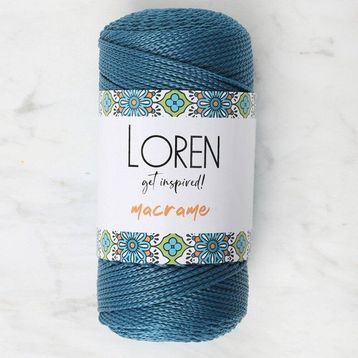 Loren RM0238 34356 Macrame Petrol Mavisi El Örgü İpi