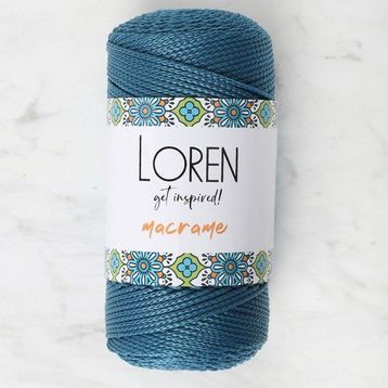 Loren RM0238 34356 Macrame Petrol Mavisi El Örgü İpi