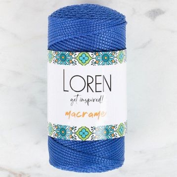 Loren RM0252 34352 Macrame Saks Mavi El Örgü İpi