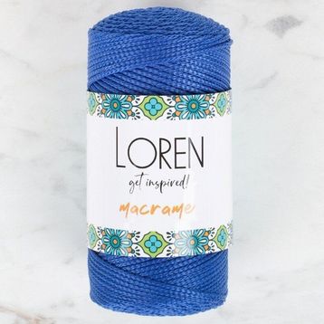 Loren RM0252 34352 Macrame Saks Mavi El Örgü İpi