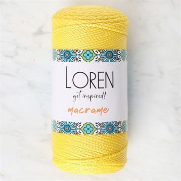 Loren RM055 34330 Macrame Sarı El Örgü İpi