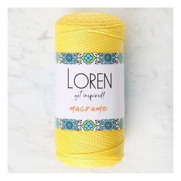 Loren RM055 34330 Macrame Sarı El Örgü İpi