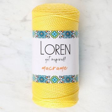 Loren RM055 34330 Macrame Sarı El Örgü İpi