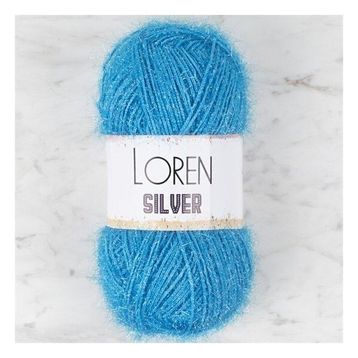 Loren RS0003 34090 Silver Mavi El Örgü İpi