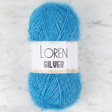 Loren RS0003 34090 Silver Mavi El Örgü İpi