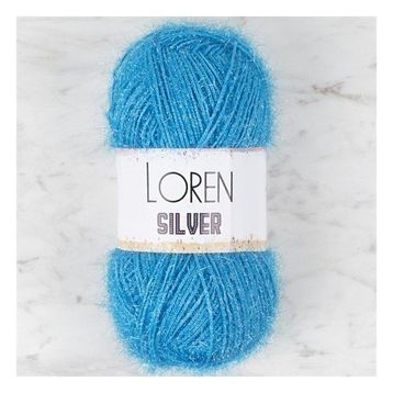 Loren RS0003 34090 Silver Mavi El Örgü İpi