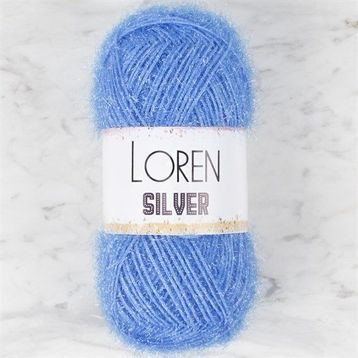 Loren RS0007 34091 Silver Açık Mavi El Örgü İpi