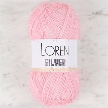 Loren RS0013 34074 Silver Toz Pembe El Örgü İpi