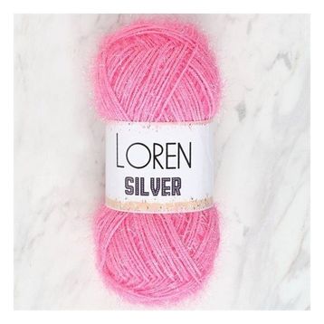 Loren RS0014 34075 Silver Bebe Pembe El Örgü İpi