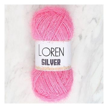 Loren RS0014 34075 Silver Bebe Pembe El Örgü İpi