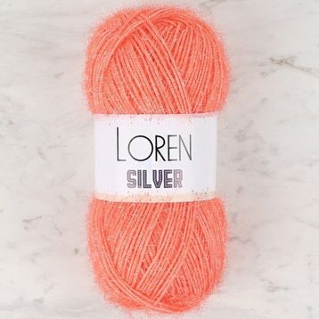Loren RS0019 34084 Silver Turuncu El Örgü İpi