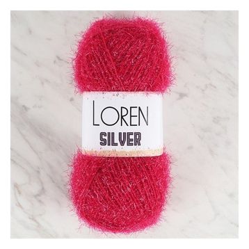 Loren RS0022 34078 Silver Fuşya El Örgü İpi