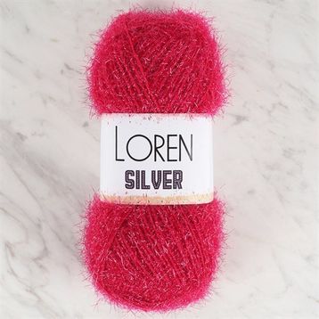 Loren RS0022 34078 Silver Fuşya El Örgü İpi