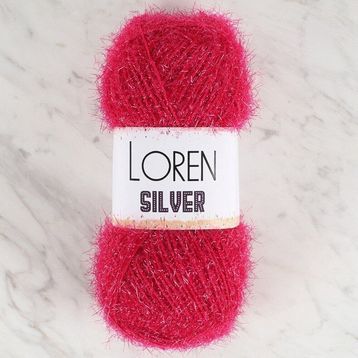 Loren RS0022 34078 Silver Fuşya El Örgü İpi