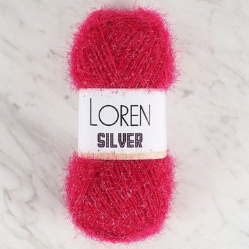 Loren RS0022 34078 Silver Fuşya El Örgü İpi
