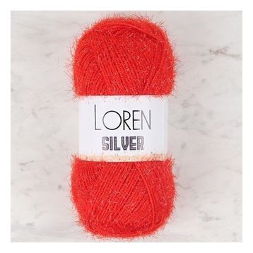 Loren RS0025 34087 Silver Kırmızı El Örgü İpi