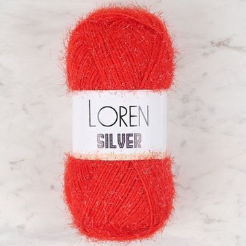 Loren RS0025 34087 Silver Kırmızı El Örgü İpi