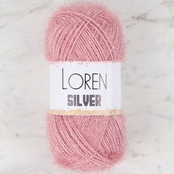 Loren RS0038 34080 Silver Pembe El Örgü İpi