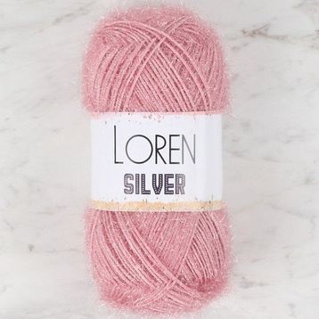 Loren RS0038 34080 Silver Pembe El Örgü İpi