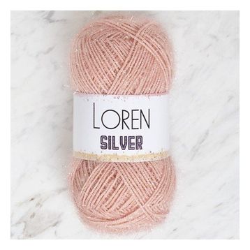Loren RS0040 34079 Silver Pudra Pembe El Örgü İpi
