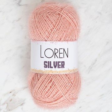 Loren RS0040 34079 Silver Pudra Pembe El Örgü İpi