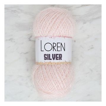 Loren RS0062 34072 Silver Toz Pembe El Örgü İpi