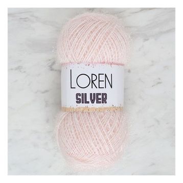 Loren RS0062 34072 Silver Toz Pembe El Örgü İpi