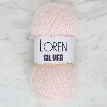 Loren RS0062 34072 Silver Toz Pembe El Örgü İpi