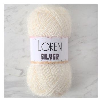 Loren RS0064 34070 Silver Beyaz El Örgü İpi