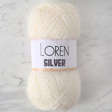 Loren RS0064 34070 Silver Beyaz El Örgü İpi