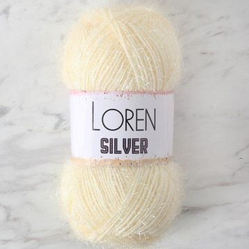 Loren RS0065 34071 Silver Krem El Örgü İpi