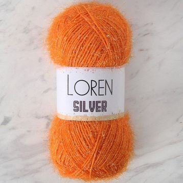 Loren RS0103 34086 Silver Turuncu El Örgü İpi
