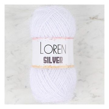 Loren Silver 34068 RS Optik Beyaz El Örgü İpi