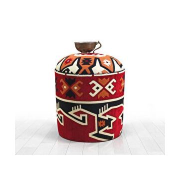 Lorence Home Bozok Kayın Frigya Kilim Puf
