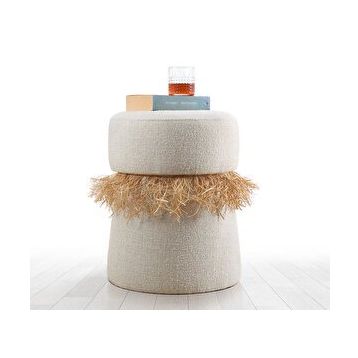 Lorence Home Cübaa Krem Puf