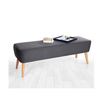 Lorence Home Dunel Gri Bench Puf