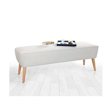 Lorence Home Dunel Krem Bench Puf