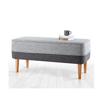Lorence Home Randler Bench Gri Puf