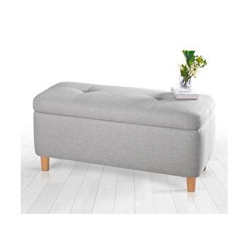 Lorence Home Rocio Sandıklı Açık Gri Bench Puf