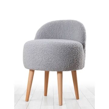 Lorence Home TY3131 Açık Gri Rufmee Kürk Puf