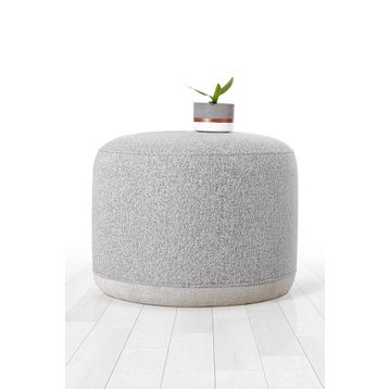 Lorence Home TY3448 Açık Gri Cedre Puf
